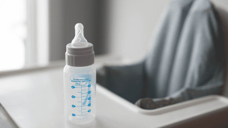 empty baby bottle